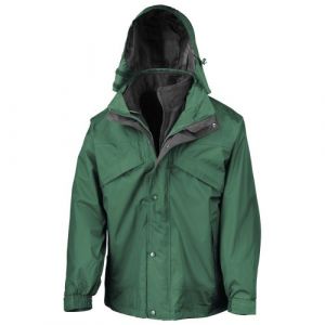 Result Veste imperm&eacute;able coupe-vent 3 en 1 - Homme (2XL) (Vert bouteille) - UTBC930