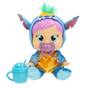 IMC Toys Cry Babies Disney Stitch Poupée bébé en Peluche Poupon Loving Care inspiré de Stitch, Comprend 3 Accessoires et pleure de Vraies Larmes. Filles/garçons à partir de 3 Ans