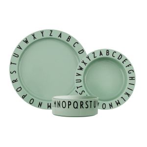 Image de Design Letters Lot d'assiettes Eat & Learn Vert