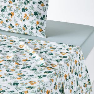 Drap plat percale de coton, Voladores Imprimé Vert Taille 180x290 cm;240x290 cm;270x290 cm