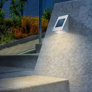 Esotec Applique solaire Shine duo color en acier inox