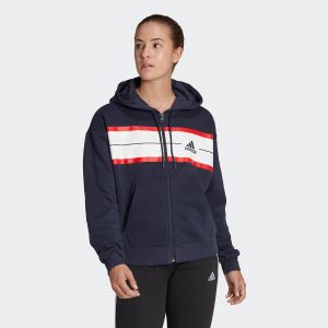 Adidas Sweat à capuche zippé, 2 poches côté Bleu Foncé - Taille L;M;S;XL;XS