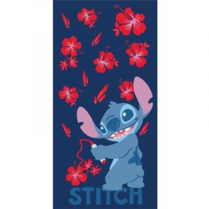 Aymax Serviette de plage - Stitch Avec Des Coquelicots - 70x140 cm