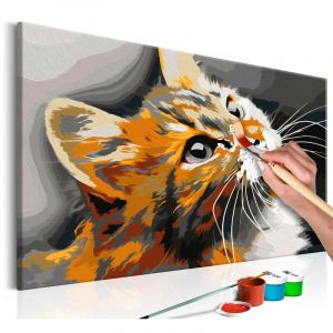 Image de Artgeist Tableau à Peindre Soi-Même "Chat Roux" 40x60cm