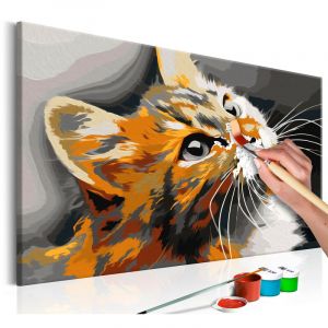 Artgeist Tableau à Peindre Soi-Même "Chat Roux" 40x60cm