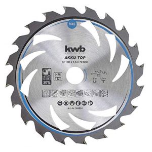 Kwb Lame de scie circulaire au carbure 584554 160 x 20 x 1.0 mm Nombre de dents: 20 1 pc(s)