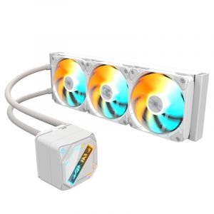 GigaByte Refroidissement liquide GAMING 360 ICE 360 mm avec 3 ventilateurs ARGB, blanc, connexion en guirlande