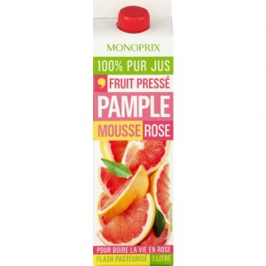 Monoprix Jus de pamplemousse rose 100% pur jus - La brique de 1L