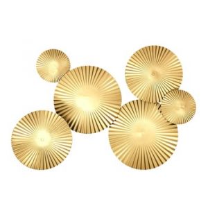 The home deco factory Tableaux, toiles LISA - Couleur Unique - Taille Doré