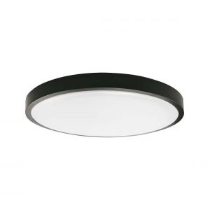 V-TAC VT-8618S Plafonnier &agrave; led avec d&eacute;tecteur de mouvement - 18W - Noir - 4000K - Adapt&eacute; &agrave; la salle de bain