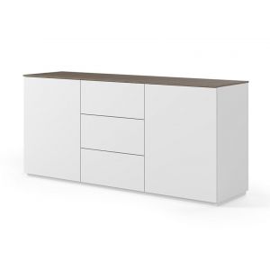 Image de TemaHome Buffet en bois blanc laqu&eacute; 180cm L2 Join