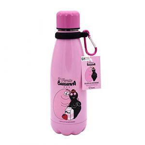 Image de TAKE CARE - Barbapapa, Bouteille isotherme double paroi, Mousqueton, 350 ml, TAKE CARE