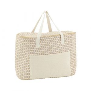 Aubry Gaspard Sac lunch isotherme en jute Geométrique 46x15x32