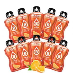 Image de BOLERO Orange | 10 sticks 9g de Poudre pour Boisson sans sucre à la Stevia | Sans Conservateur ni colorants artificiels, Faible en calories, il convient pour toute la Famille