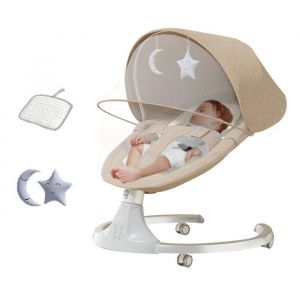Transat Bebe Multifonctionnel Magic Zc Balancelle Bebe Electrique Bluetooth Musique 0-24 Mois Max 15 Kg 5 Vitesses De Balancement