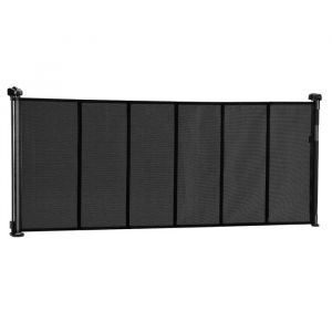Barri&egrave;re de S&eacute;curit&eacute; Extensible-Duoku-Jusqu&iquest;&agrave; 180 cm Hauteur 87 cm-Barri&egrave;re R&eacute;tractable pour Animaux-Cl&ocirc;ture en Maille-Noir