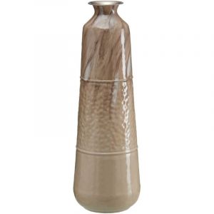 Bigbuy Vase Beige Fer 28 x 28 x 84 cm