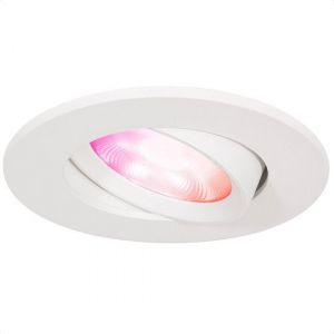 Gologi Smart Recessed Spotlights - Smart LED Downlight Dimmable - Tiltable - RGB+CCT Light - Gu10 LED Lamp - White