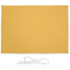 Relaxdays Voile d’ombrage, 2,5 x 3,5 m, imperméable, anti-UV, tendeurs, terrasse, balcon, rectangulaire, jaune