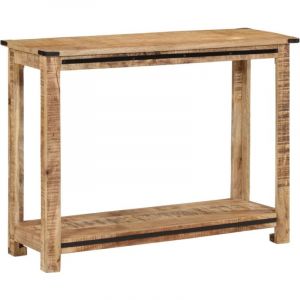 VidaXL Table console 100x35x75 cm bois de manguier massif, bout de canapé, tables de couloir, support de couloir, table de couloir