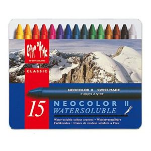 Caran d'Ache Neocolor II Boîte de 15 crayons de couleur Multicolore