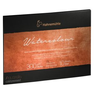 Hahnem&uuml;hle The Collection aquarelle, 24 cm x 32 cm, Bloc de 10 feuilles, 300 g/m&sup2;, 1. Grain fin