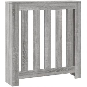 VidaXL Cache-radiateur sonoma gris 78x20x82 cm bois d'ingénierie, bouchon de radiateur, cache-radiateur haut, radiateur à profil réduit