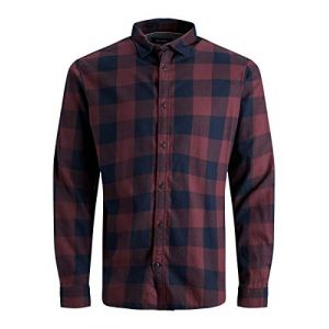 Jack & Jones Chemise Manche Longue Gingham Twill XXXL Port Royale