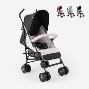 Image de Poussette pour enfant 15 kg dossier inclinable rabattable 4 roues Buggago couleur:Noir