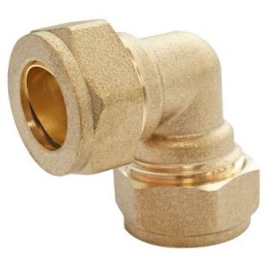 Somatherm Coude égal à 90° bicône en laiton pour tube cuivre 16mm S