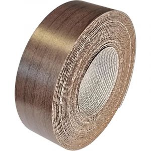 Cyclingcolors 1x Bande de Chant Thermocollant 21mm x 5m Epaisseur 0,50mm Mélaminé Facile à Appliquer Bricolage Étagère Meuble Panneau Bois Durable, wengé 2