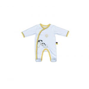 Sauthon PYJAMA VELOURS ZEBRE TAILLE NAISSANCE PLUCHE ET POMPON