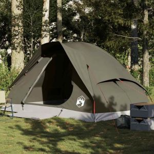 VidaXL Tente de camping à dôme 4 personnes marron imperméable