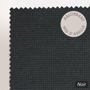 Linnea Drap de douche 70x140 cm nid d'abeille PURE WAFFLE 300 g/m² noir