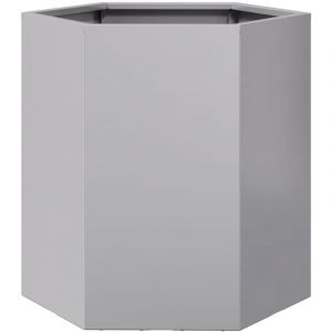 VidaXL Jardinière hexagone 46x40x45 cm acier galvanisé