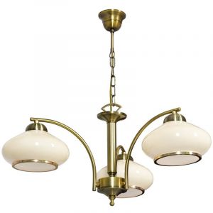 Activejet Luminaire de plafond classique lampe suspendue RITA Patina triple 3xE27 pour le salon - AJE-RITA 3P Patyna