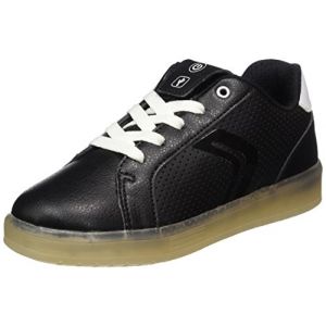 Image de Geox J Kommodor B, Sneakers Basses Garçon, Noir (Black/White), 30 EU