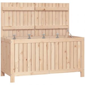 VidaXL Boîte de rangement de jardin 121x55x64 cm Bois massif de pin