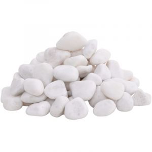 VidaXL Galets Polis 25 Kg Blanc 2-5 Cm