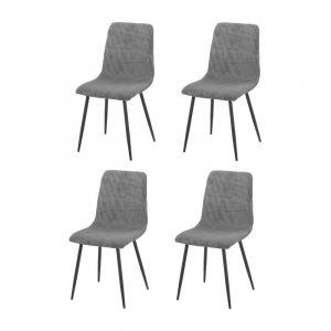Lot de 4 Chaises Bobby Gris Anthracite