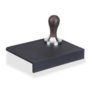 Relaxdays Tapis de tassage, Silicone, Machines à café & Espresso, Bord Protecteur, 20,5x14,5 cm, Support Tamper, Noir