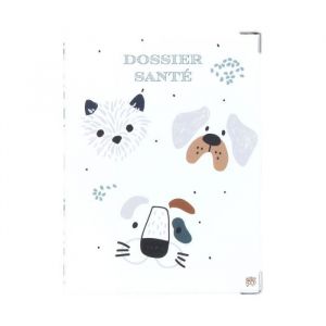 Dossier santé ANIMAUX Color Pop FRANCE - Carnet 18,5 x 13,5 cm - Motif TROIS CHIENS