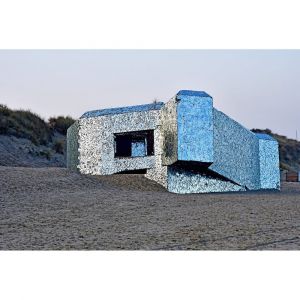 Ceanothe Tableau sur toile bunker aux miroirs de Leffrinckoucke 65x97 cm