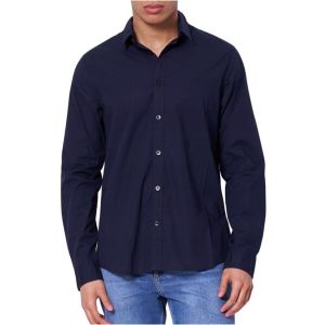 Calvin Klein Jeans pour homme. Chemise stretch slim marine Calvin Klei