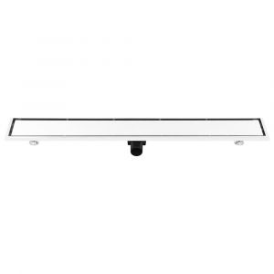 Caniveau drain de douche 2 en 1 avec couvercle 103 cm acier inoxydable 02_0003014