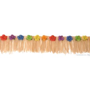 Smiffy's Frange tropicale avec fleurs d'hibiscus