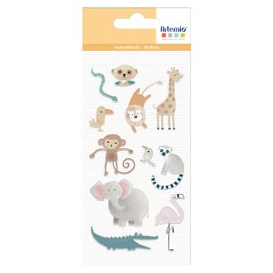 Art&eacute;mio Stickers Puffies Safari Animaux