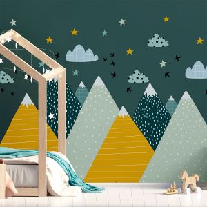 Stickers enfant montagnes scandinaves ziska 100 x 150 cm