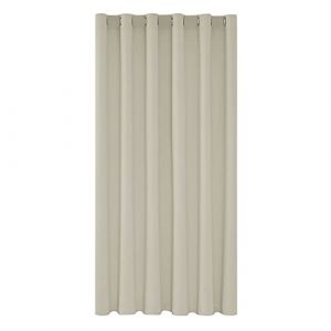Deconovo Rideau Occultant Moderne à Oeillets Rideaux Grande Largeur Isolant Rideau Thermique Anti Froid 200x270cm Beige