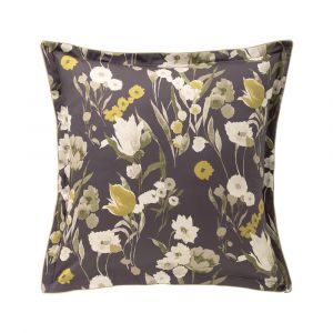 Alexandre Turpault Taie d'oreiller en satin de coton violet 65x65